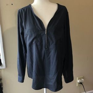 Calvin Klein Navy Long Sleeve Blouse Size M